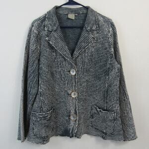 Focus Medium Cotton Women's Button Front Lightweight Jacket Faded Blue